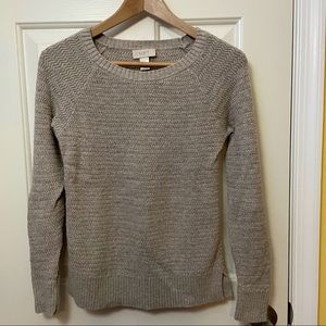 LOFT tan/brown cableknit sweater - XS